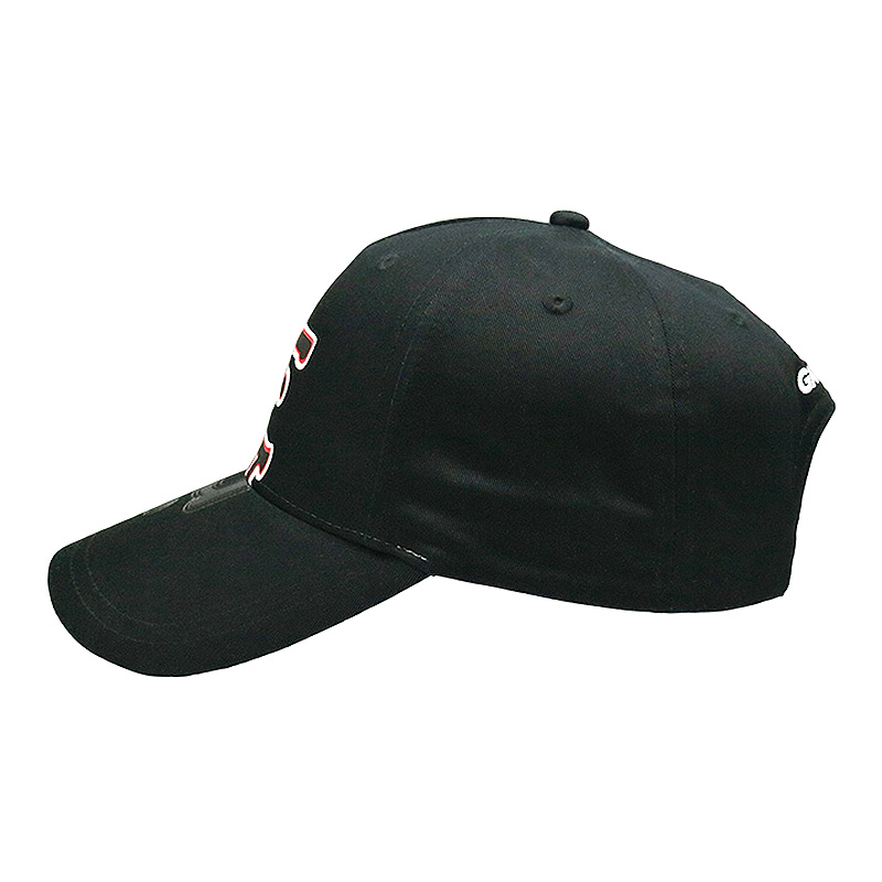 有趣的黑色公司棒球帽，橡胶制作自己的棒球帽